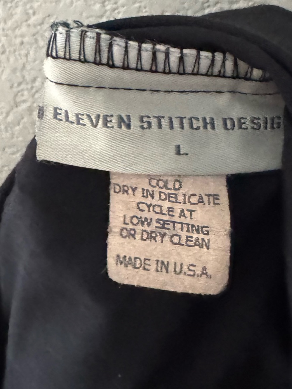Eleven Stitch Design Wide Leg Pants Large Black Cotton Poplin Minimalist Boho - Picture 10 of 10